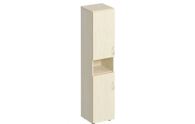 Шкаф высокий для документов узкий 2-дверный с нишей К 384