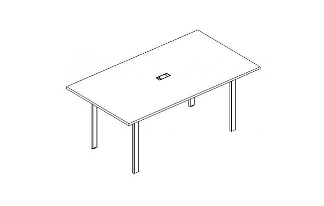 Переговорный стол на на металлической опоре UNO А4 Б1 121 МП