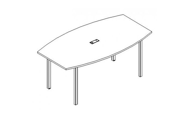 Переговорный стол на на металлической опоре DUE А4 Б2 111 МП