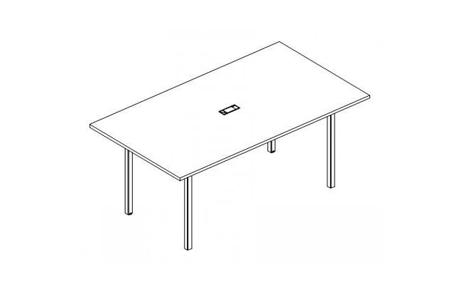 Переговорный стол на на металлической опоре DUE А4 Б2 123 МП