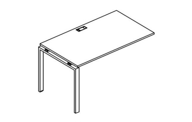 Приставка к столу на металлической опоре UNO А4 Б1 022-1 МП