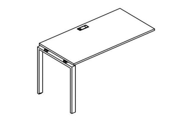 Приставка к столу на металлической опоре UNO А4 Б1 013-1 МП