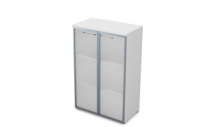 Шкаф средний с дверью со стеклом в алюминиевой раме 9НШ.017.6