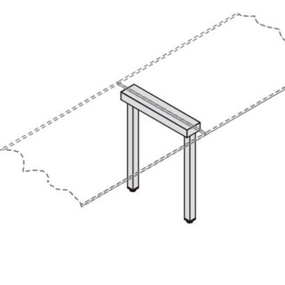 П-образная промежуточная опора для стола глубиной 800 мм (аксессуар) 153707