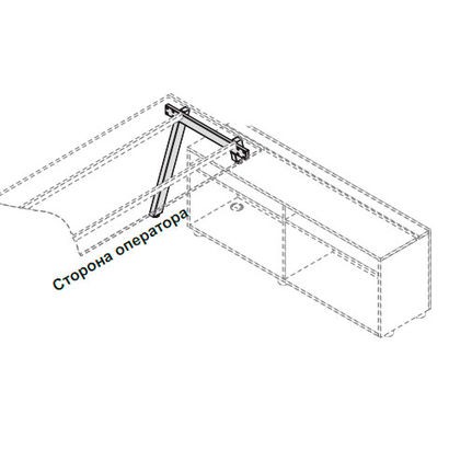 Правосторонняя А-образная боковая опора стола глубиной 80 см (аксессуар) 173053