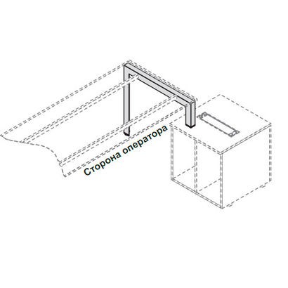Правосторонняя боковая опора стола глубиной 60 см (аксессуар) 153801