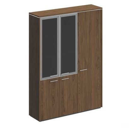 Шкаф высокий комбинированный (со стеклом + для одежды узкий) ВЛ 358 ДТ