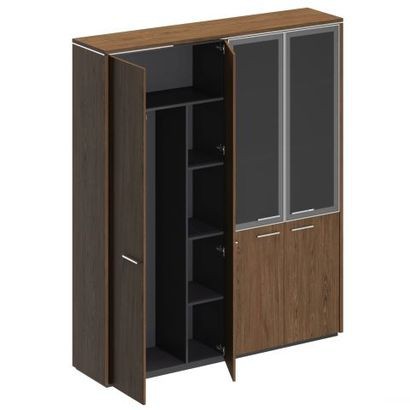 Шкаф высокий комбинированный (для одежды со стеклом) ВЛ 359 ДТ
