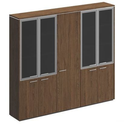 Шкаф высокий комбинированный (со стеклом + для одежды узкий + со стеклом) ВЛ 361 ДТ