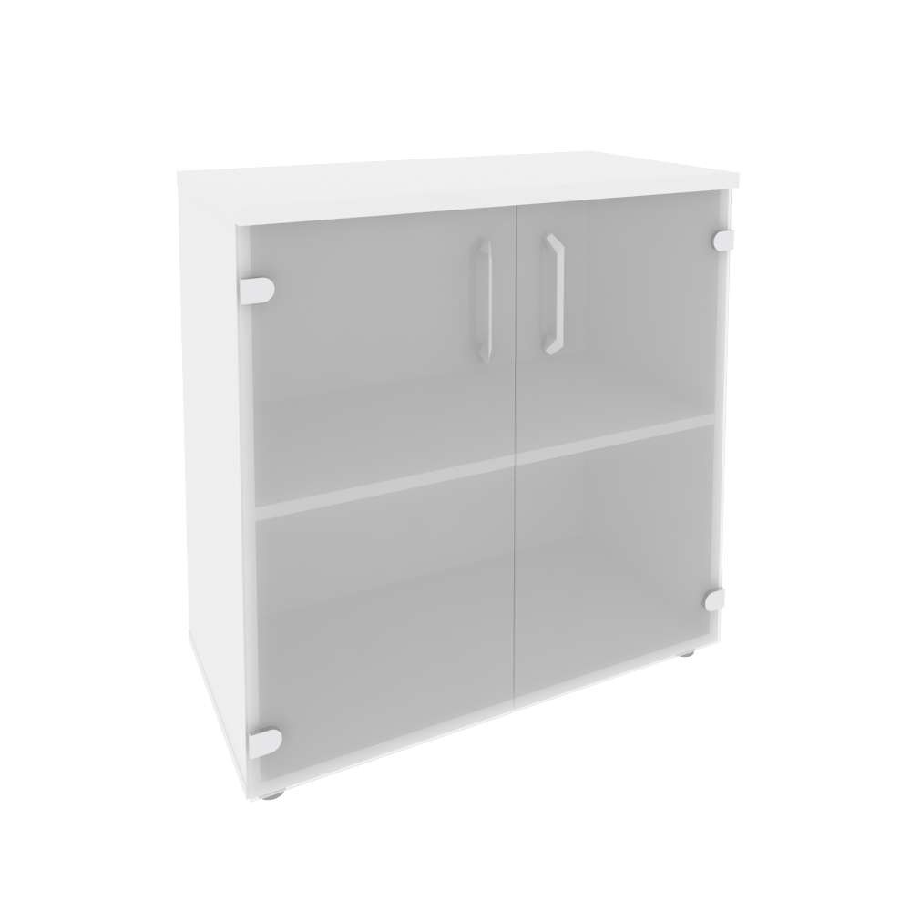 Шкаф низкий широкий (2 низких стеклянных фасада) O.ST-3.2