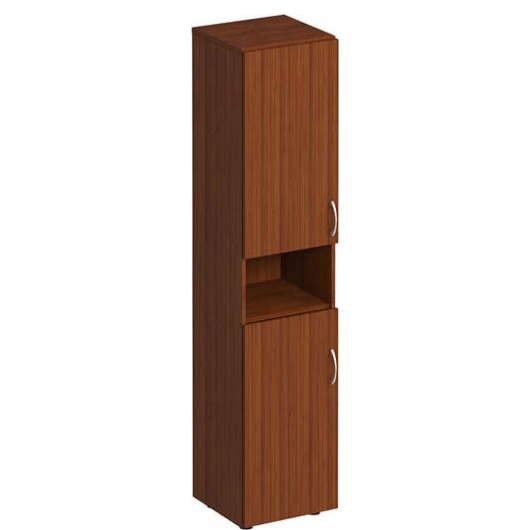 Шкаф высокий для документов узкий 2-дверный с нишей К 384