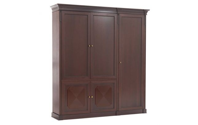 Шкаф высокий 4 деревянных двери + шкаф для одежды 106_511_513