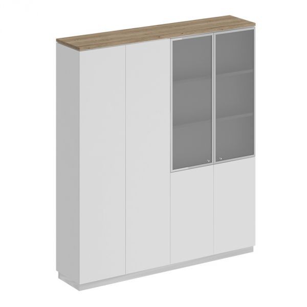Шкаф высокий комбинированный (закрытый - документы со стеклом) СИ 314