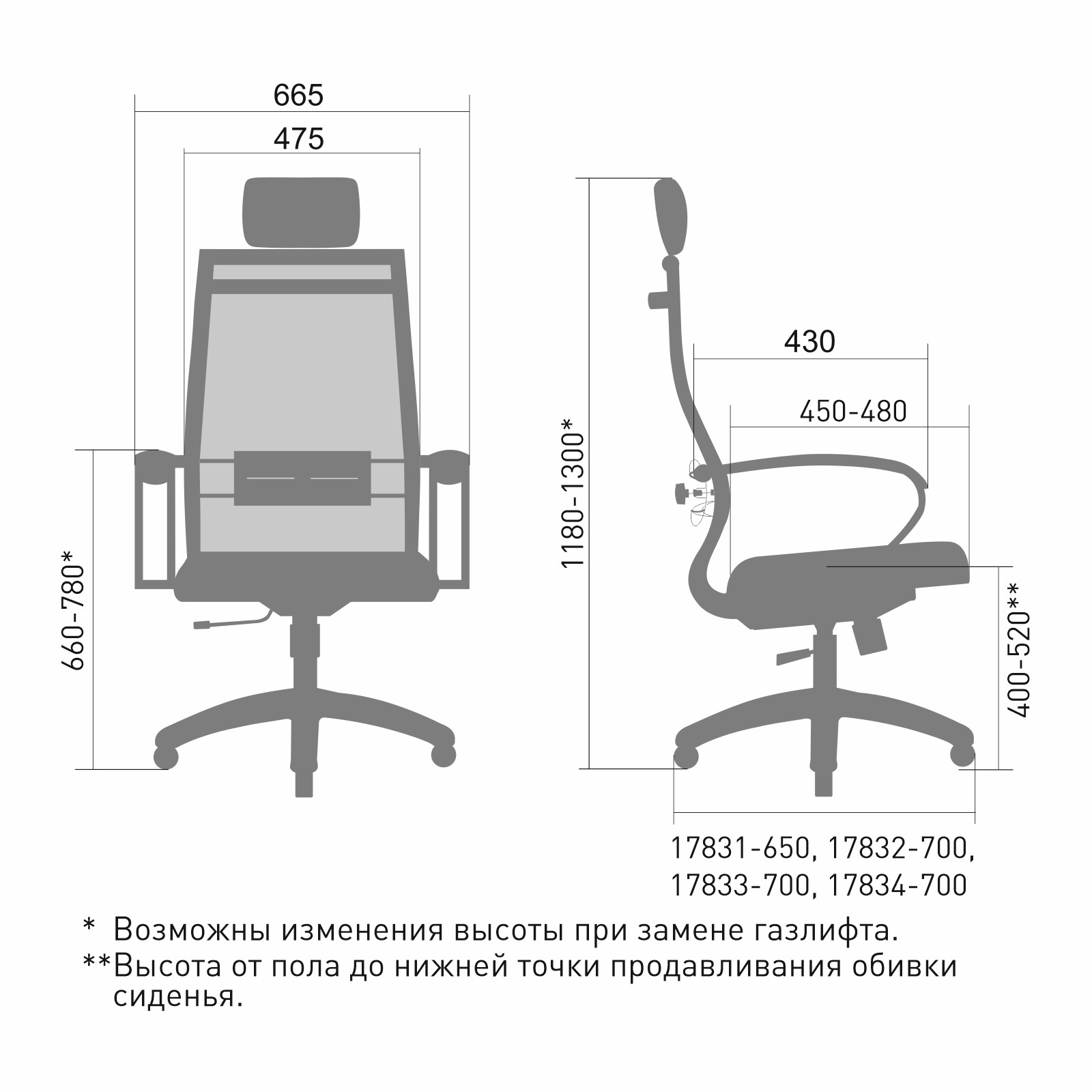 Кресло руководителя МЕТТА Комплект 32 Pl тр/сечен