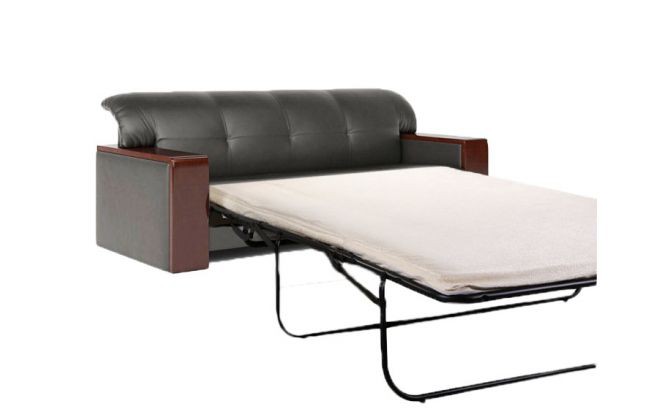 Трехместный раскладной диван с деревянными подлокотниками Леонардо Арт.3рас.д3