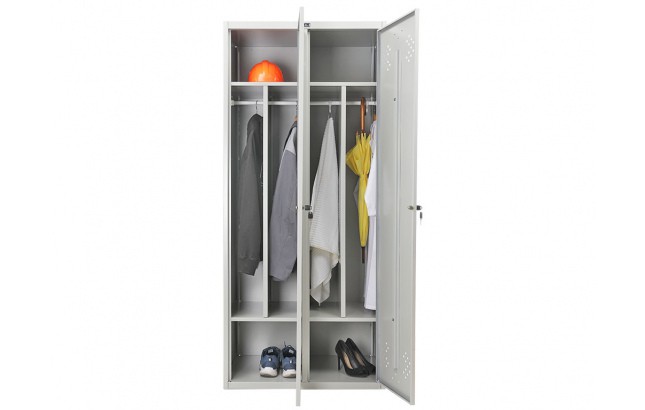 Шкаф металлический для одежды ПРАКТИК Стандарт LS-21-80D