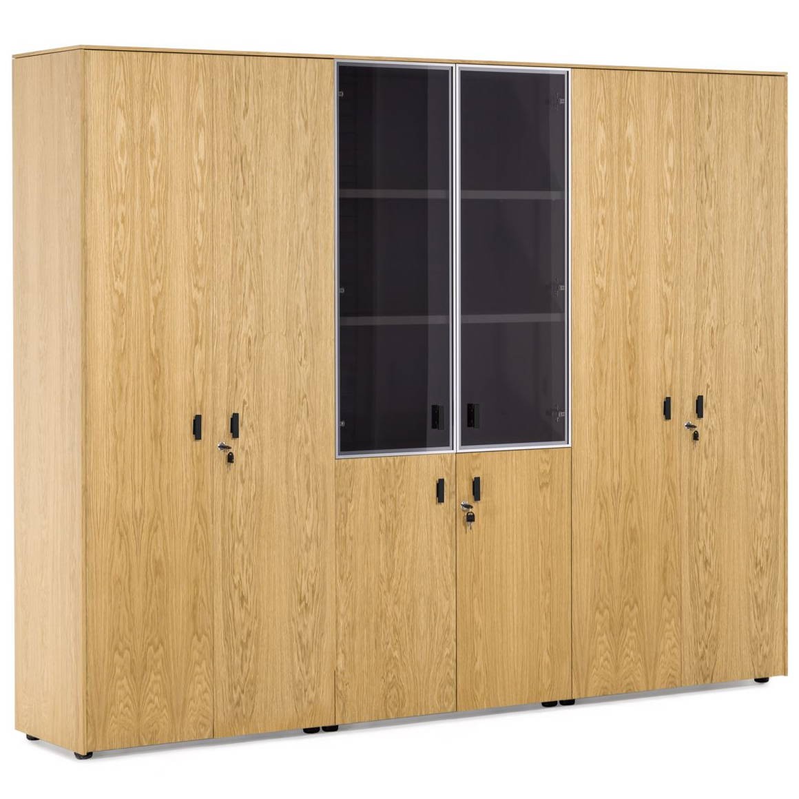 Шкаф высокий комбинированный с гардеробом и шкафом для бумаг 101733