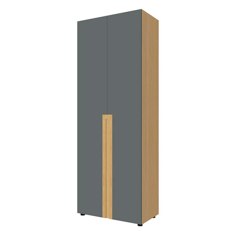 Шкаф высокий стеллаж с глухими дверьми REM-46 + REM-9.2